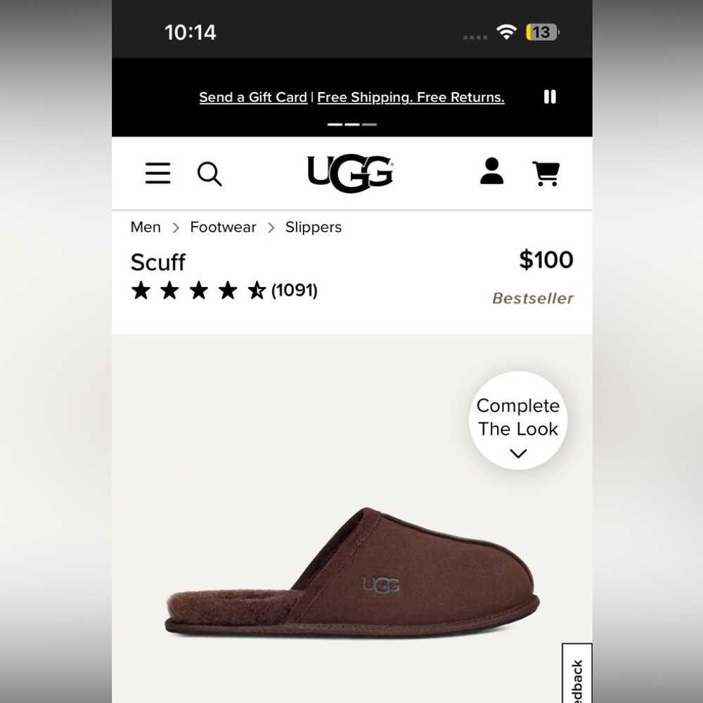 UGG Men's Cozy Ugg slipper